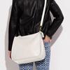 New COACH Cary Soft Pebble Texture Cow Leather Handbag, Crossbody Bag, Shoulder Bag Women's Chalk White CC435-B4HA