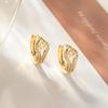 Snake-shaped Zirconia Hoop Earrings for Women — European & American Style