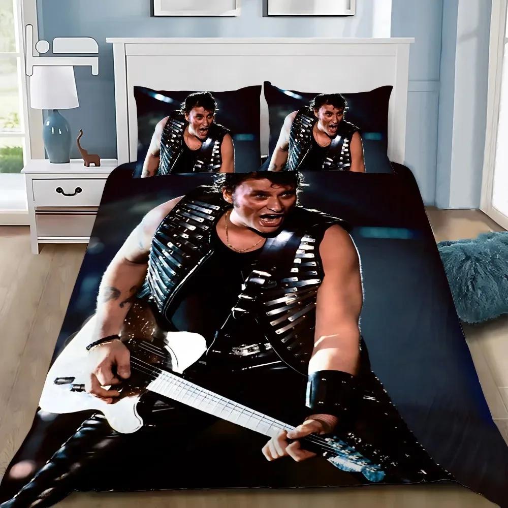 Exquisite 3D Rock Star Bedding Set J-Johnny Hallyday Duvet Cover Pillowcase Single Twin Full Queen King Size Aldult Kids Bedroom