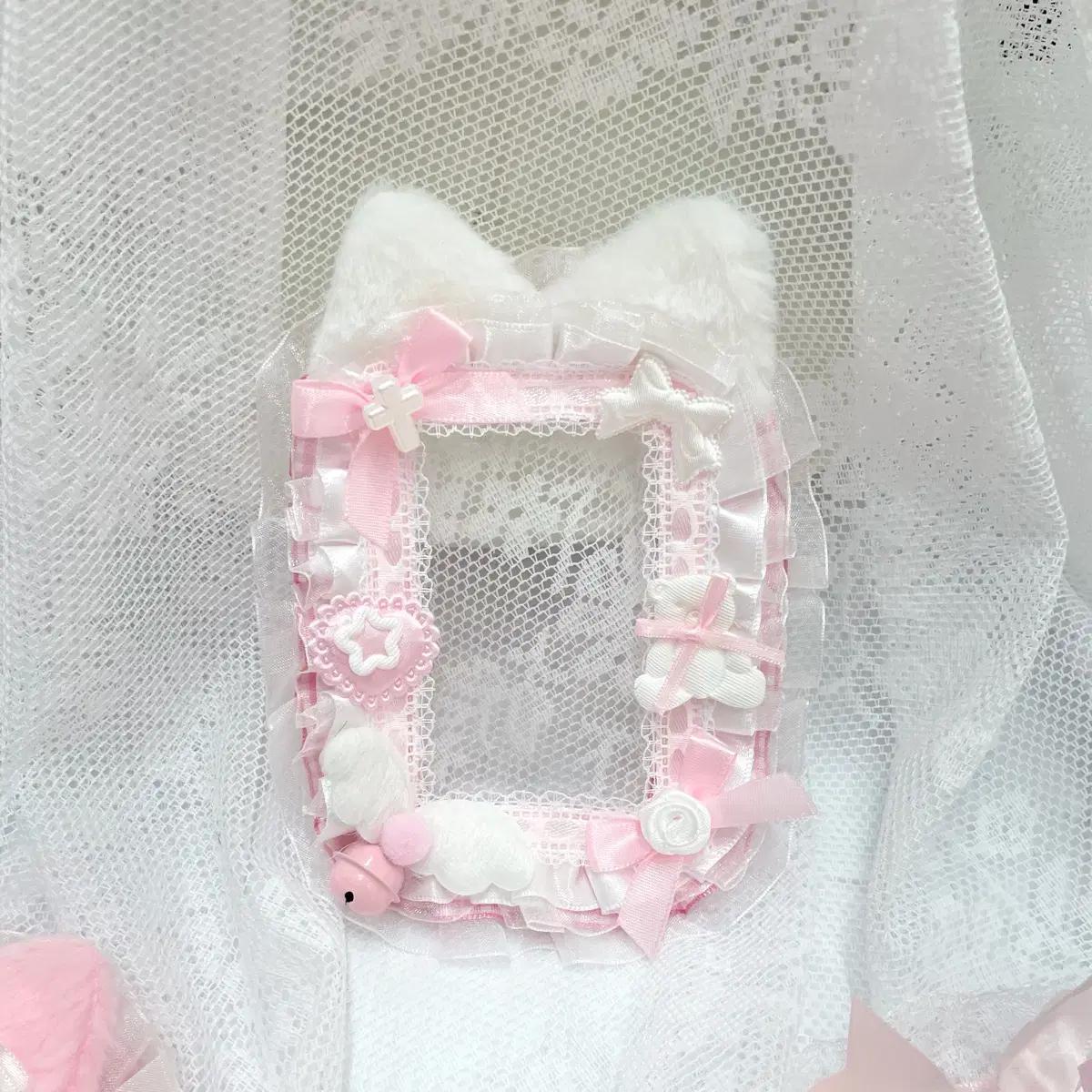 

Handmade Lace Toploader Cherry Cat Pink