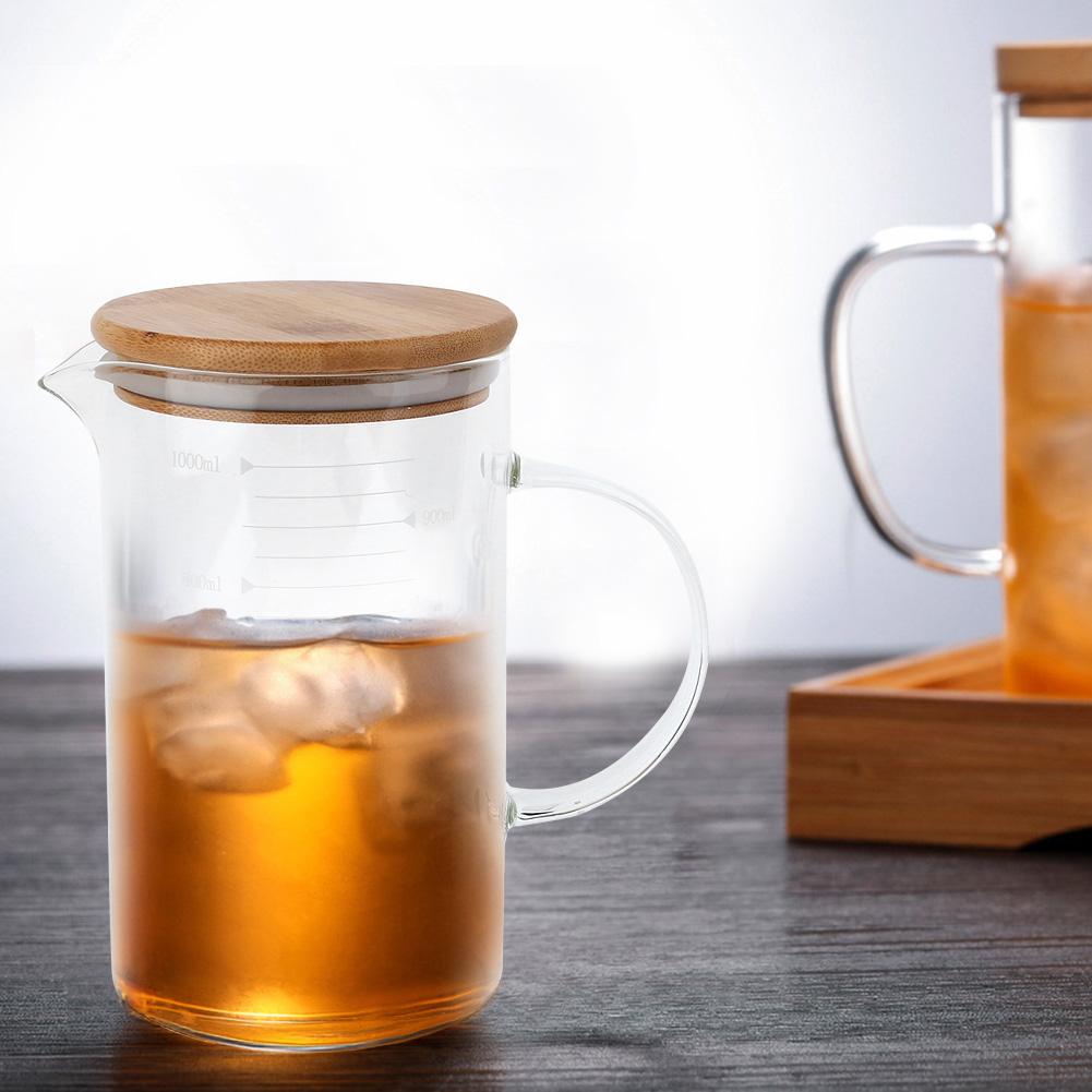 300 мл Бытовая прозрачная термостойкая стеклянная чашка с чайной крышкой