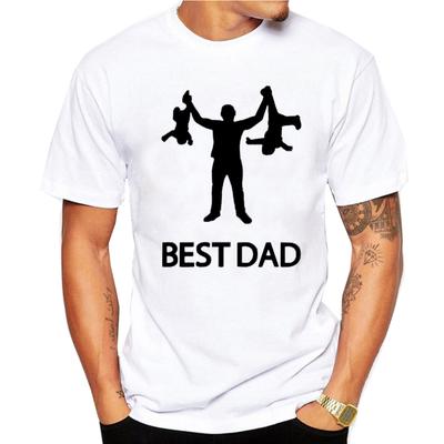 Super Papa T-Shirts Männer Tops Casual Modell Vatertag T-Shirt Kurzarm Lustiger Papa