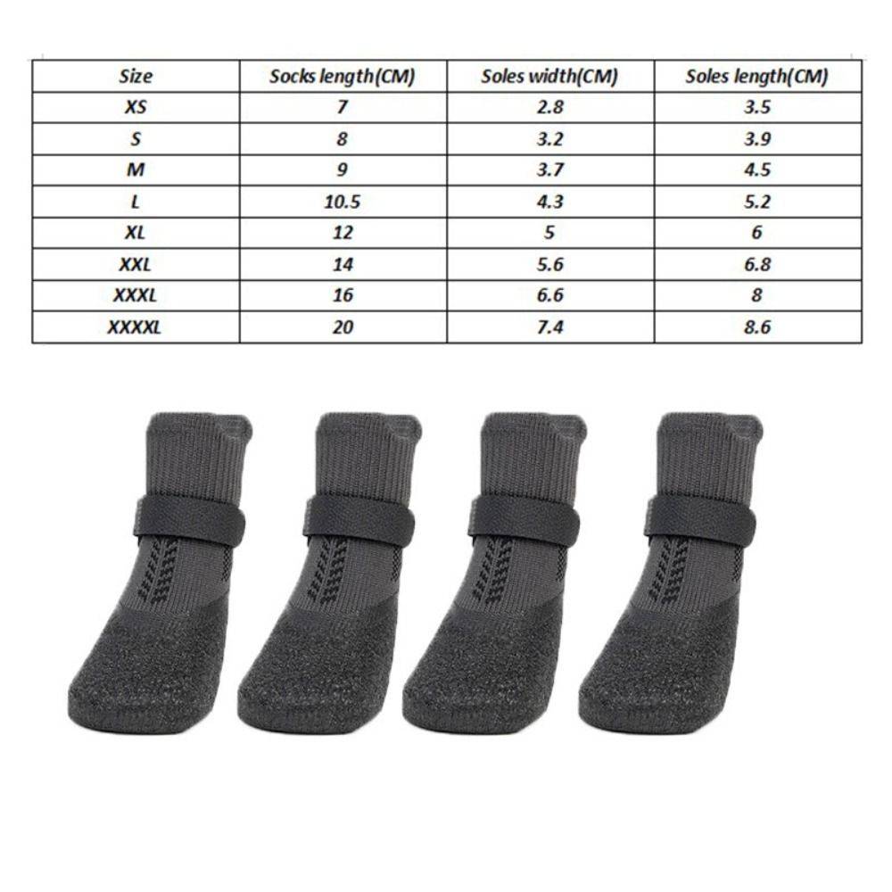 4pcs Pet Supplies Waterproof Pet Socks Shoes Anti-dirty Breathable Dog Shoes Non-slip Dog Paw Protector Puppy