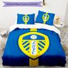 Leeds United Pattern Bedding,Quilt Set Quilt Cover Pillowcase Home Birthday Gift (1*duvet Cover+2*pillowcase,without Core)