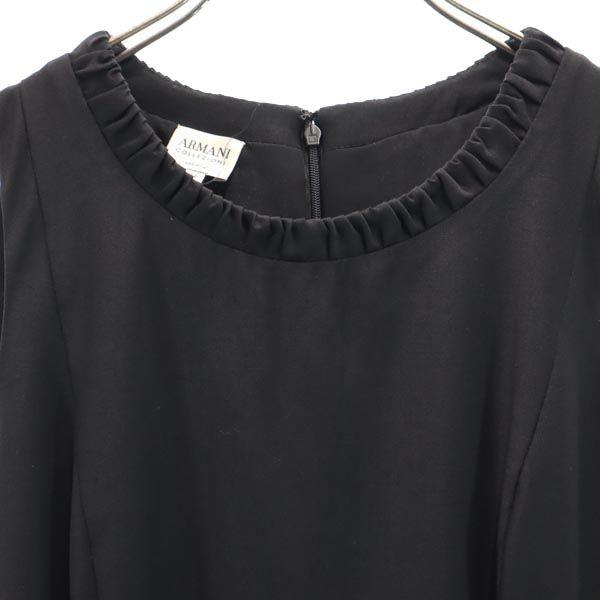 Armani Collezioni Made In Italy Wool Blend No Sleeve One Piece 38 Black Women Used