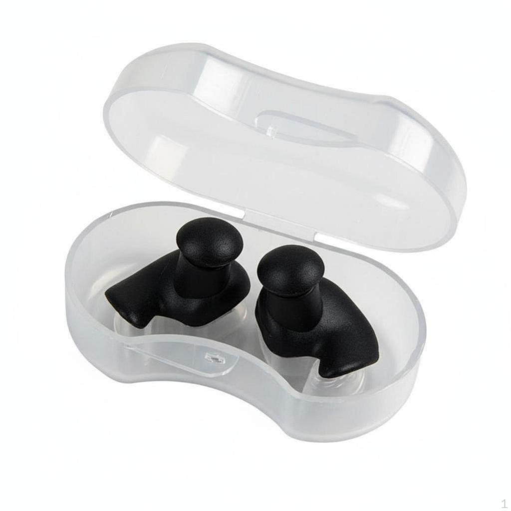 Noise Reduction Earplugs, Waterproof Silicone, For Swimming, Kids & Adults