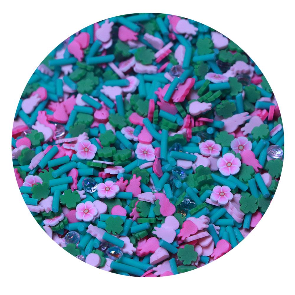 St Patrick's Day Polymer Clay Slices Mini Cute Green Leaf Clover Craft for Nail Art Slime Filler Charms