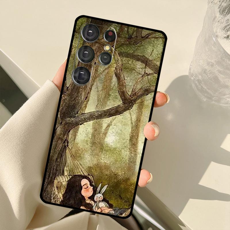 Etui Na Telefon 'Pamiętnik Leśnej Dziewczyny' Do Samsung Galaxy S20 FE S21 FE S22 Ultra Note20 Note10 S8 S9 S10 Plus Pokrowiec