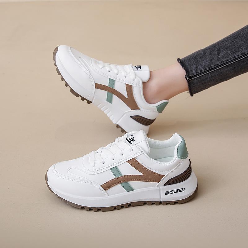 Ins Koreanische Version der neuen Forrest Gump Schuhe Damen 2025 Herbst Studenten Sport Laufschuhe Casual Plateau Low-Top Schnürschuhe