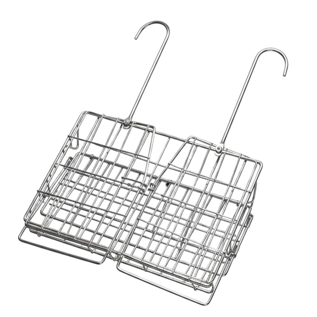 ABBP-Multifunctional Organizer Stainless Steel Storage Basket Portable Bathroom Hanging Shampoo/Toilet Roll Basket
