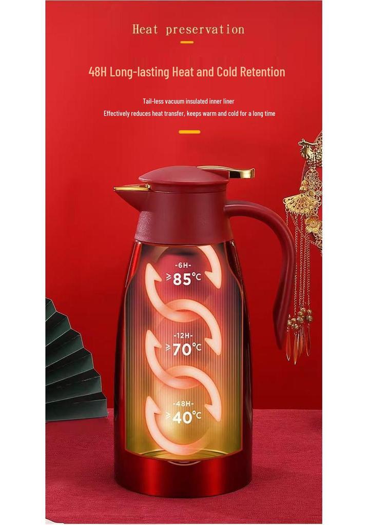 304 Stainless Steel Red Wedding Thermos Flask Pair