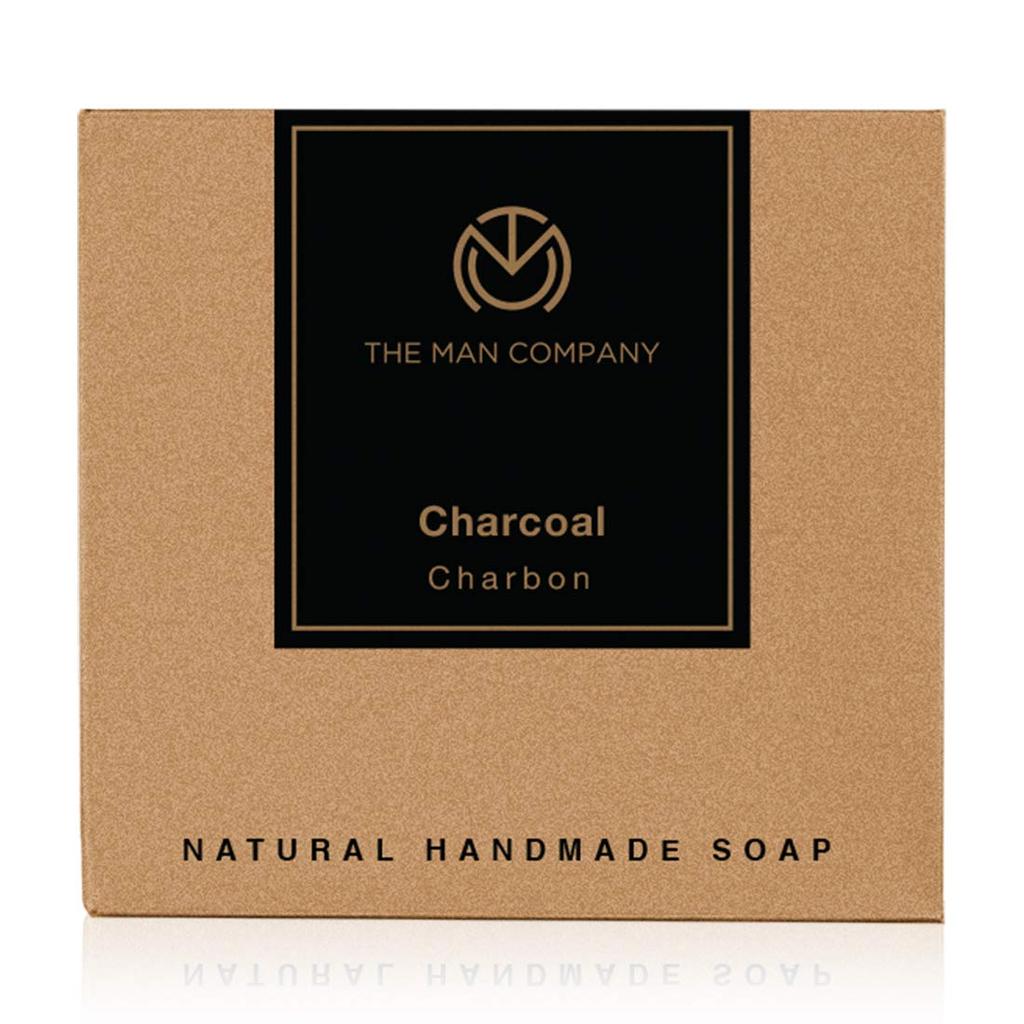 The Man Company Activated Charcoal Natural Hand Made Soap, Tan & Dead Skin Remover, 125Gm