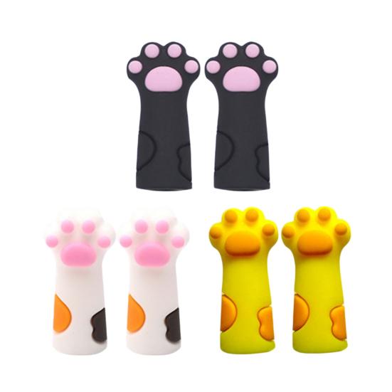 Protective Case Silicone Pencil Cap Cartoon Cat Paw Pencil Tip Protector for Wooden Pencils Extend Usage Time Reduce Waste Stress