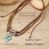 New 1-piece set of personalized fashion wax thread beaded wooden beads butterfly necklace new H