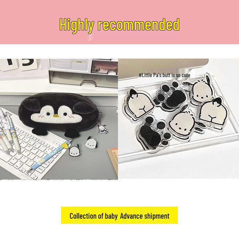 Little Otter Penguin Plush Pencil Case - Large Capacity, High-Value Storage for Female Students