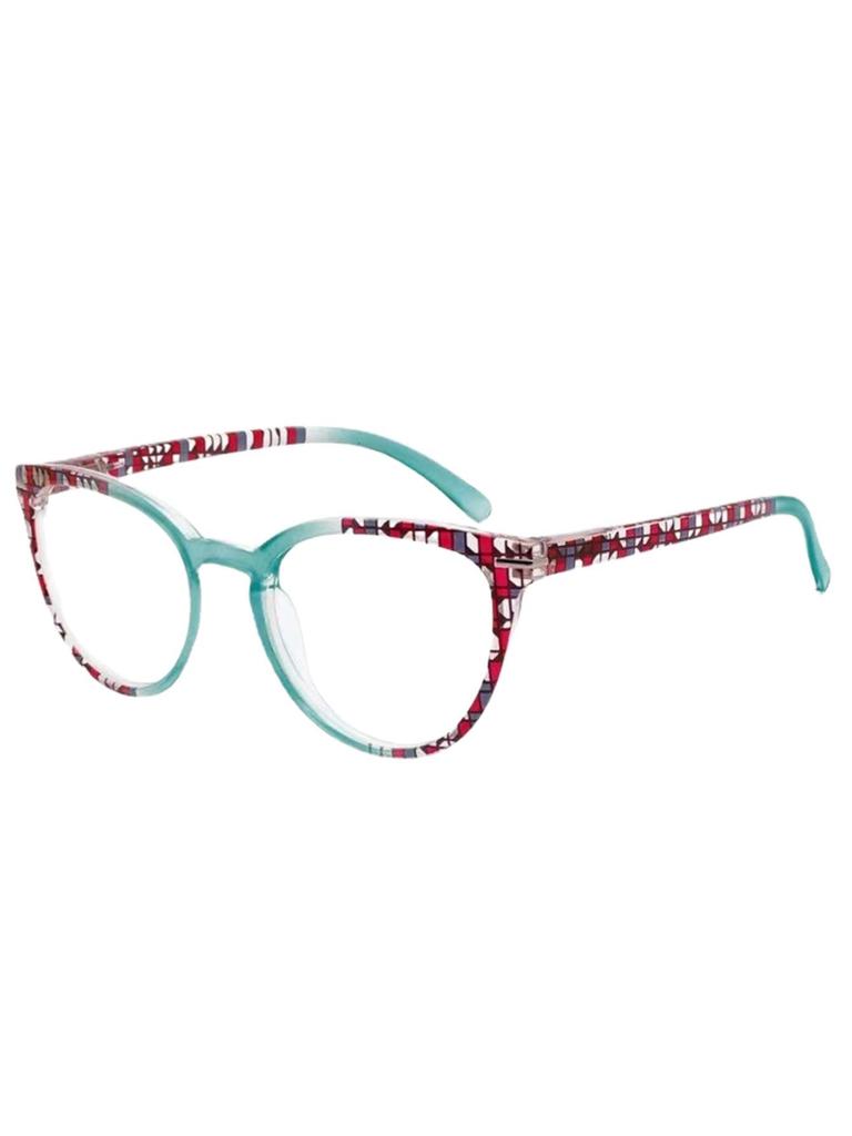 New Fashion High-Definition Reading Glasses Female Cat'S Eye Cartoon Flower Big Box Eye Protection Elegant Trend High-End Readin