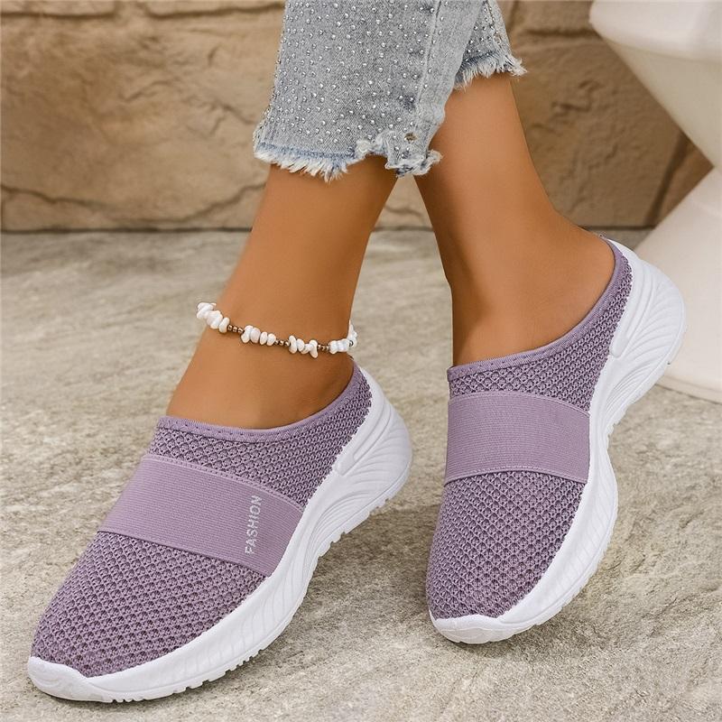 Women's Shoes Simple And Breathable Half Drag Single Shoes Daily Running Sports And Leisure All Match Shoes Women