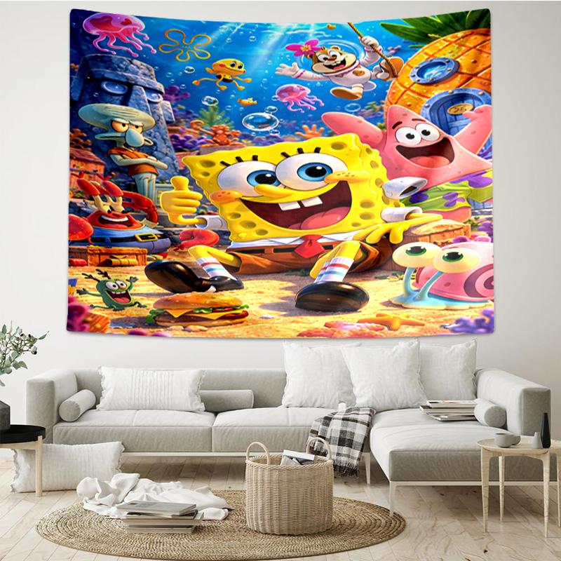bob And Friends Adventure Tapestry, Unique Design Tapestry, Wall Decor for Bedroom,Livingroom, Playroom,Heartwarming Fan Holiday Gifts