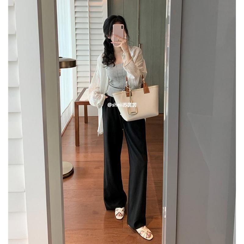 [] Comfort First~ Square Head Wrinkled Lambskin Flat-bottomed Beach Slippers Women's Sandals Outside