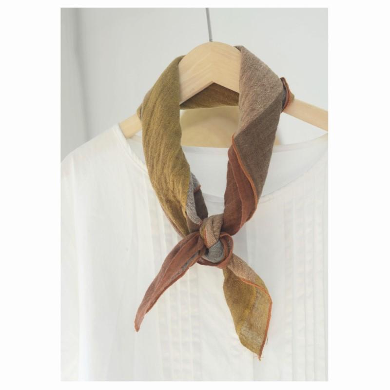 Johnature Retro Stripe Stitching Winter Warm Fashionable Versatile Women Scarves