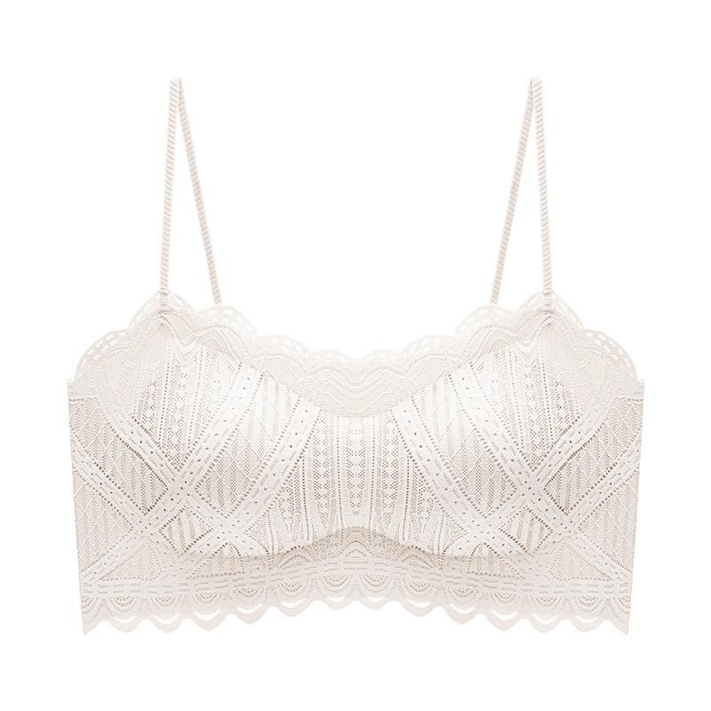 Summer liquid foundation lace tube top underwear women's short versatile outer wear anti-light chest wrap inner base small sling