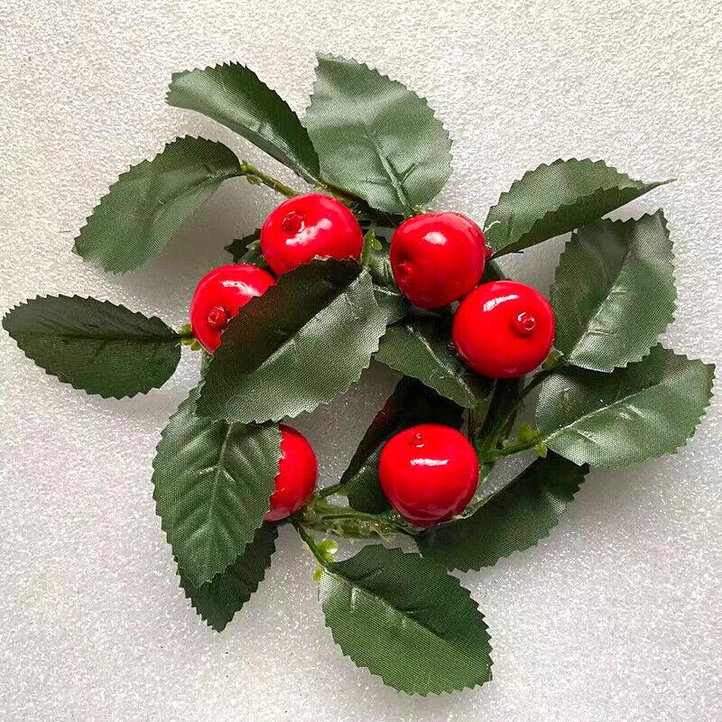 Jul Vindu Bær Furu Liten Krans Hengende Dekorasjoner XMAS Hjem Girlander
