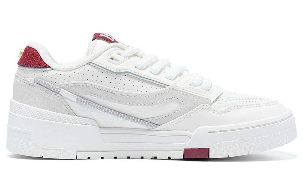Li Ning 001 BTC Prm Abrasion Resistant Breathable Low Top Skateboard Shoes Women's White Gray AGCT004-3