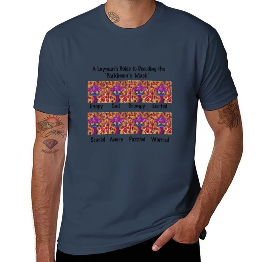 Decode the Parkinsons Mask TShirt Big and Tall Solid Color TShirt