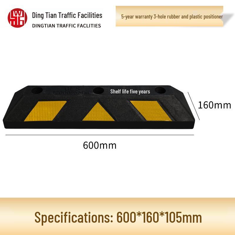 Heavy-Duty Rubber Wheel Chock Parking Stop