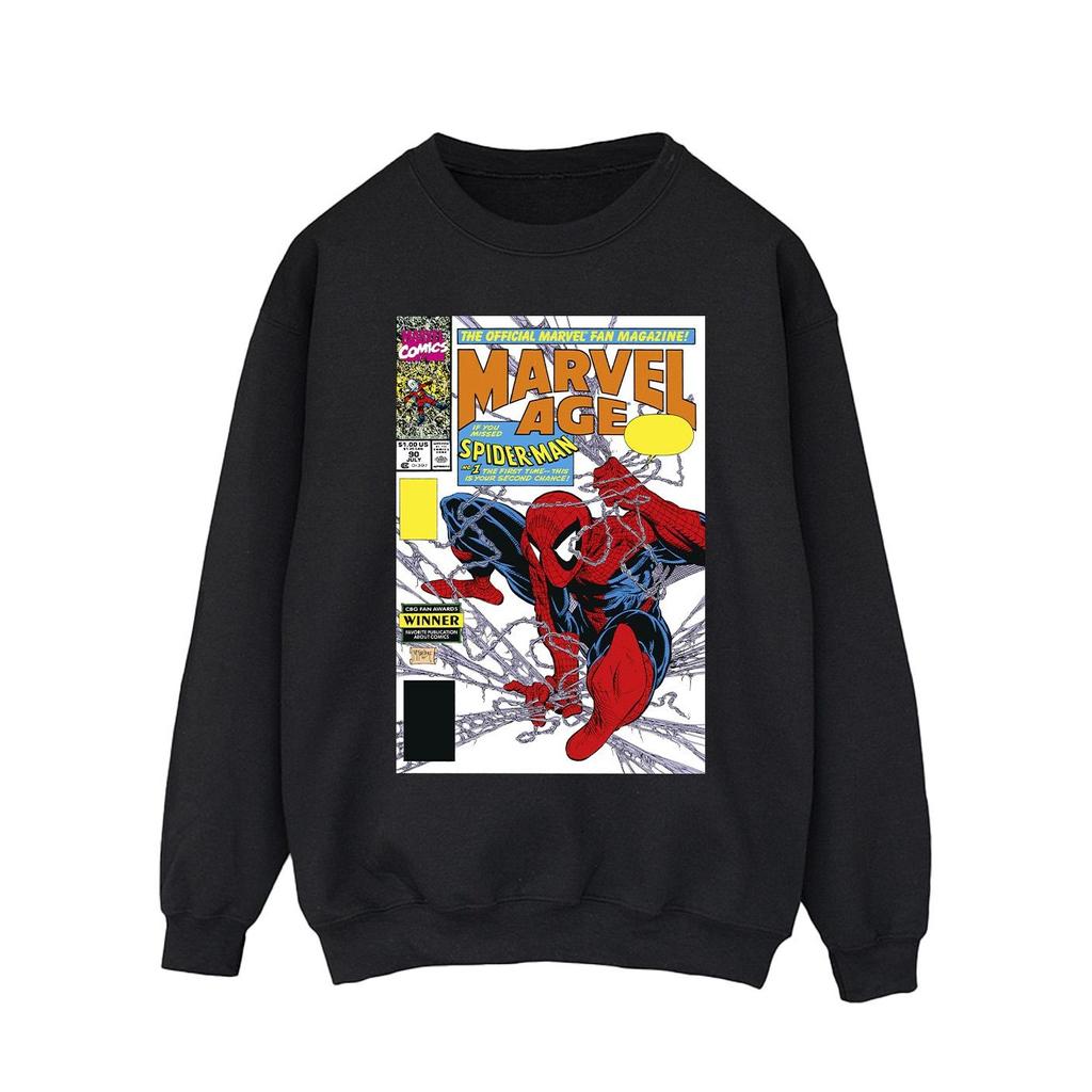Marvel Mens Spider-Man Marvel Age Comic Cover Sweatshirt