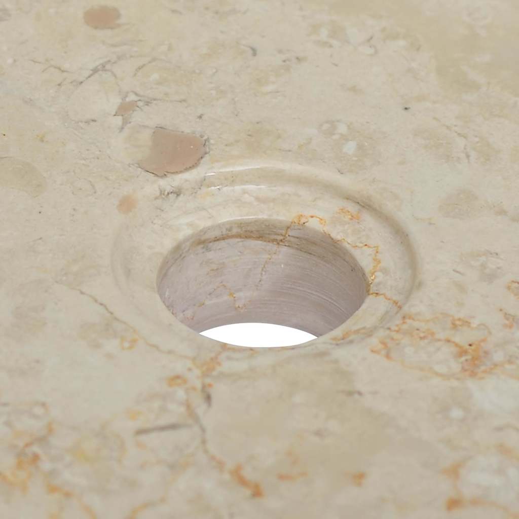 Cream Wash Basin 40 X 40 X 10 Cm Marble