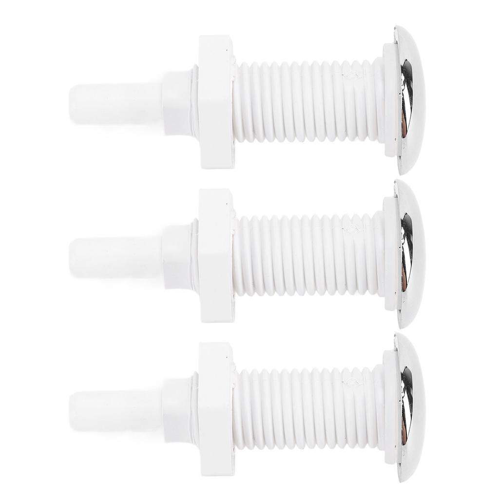 3 bucăți duză de aer pentru cadă, PVC, 30 mm, drept, duză cu jet de bule de aer spa, de înlocuire pentru căzi cu hidromasaj