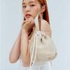Reversible Natural Mini Drawstring Bag