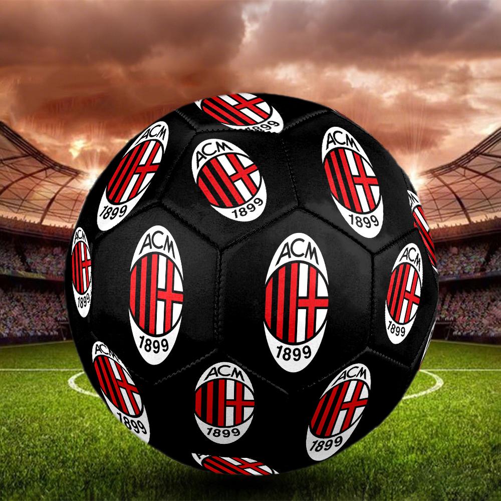 AC Milan Soccer Ball, colorful, suitable for all ages, machine-stitched, PVC material, competition grade, durable and high bounce