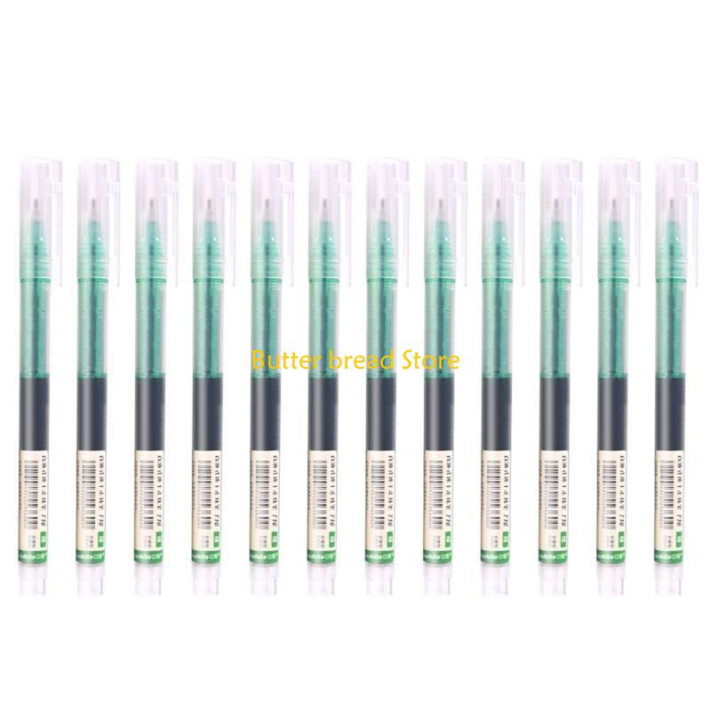 

W89C 12 шт. Гелевая ручка с тонким стержнем, разноцветная ручка для рисования для Bullet Journaling, письма зелёный