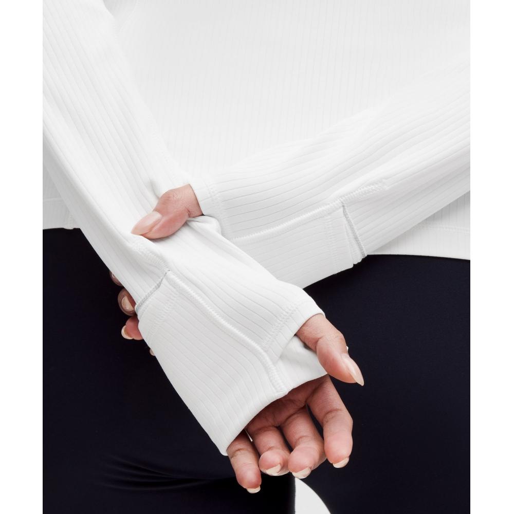 Lululemon It S Rulu Ribbed Long Sleeve Shirt  Updated whIte