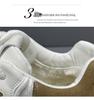 2025 Autumn/Winter Men's Trendy White Casual Dad Shoes: Thick Sole, Height-Boosting, Comfortable