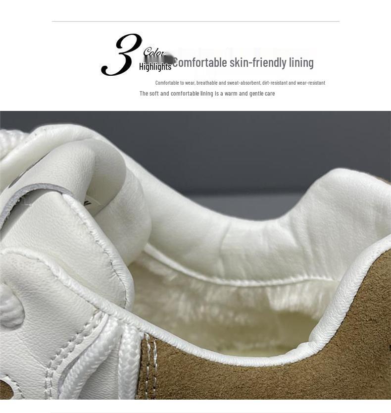 2025 Autumn/Winter Men's Trendy White Casual Dad Shoes: Thick Sole, Height-Boosting, Comfortable