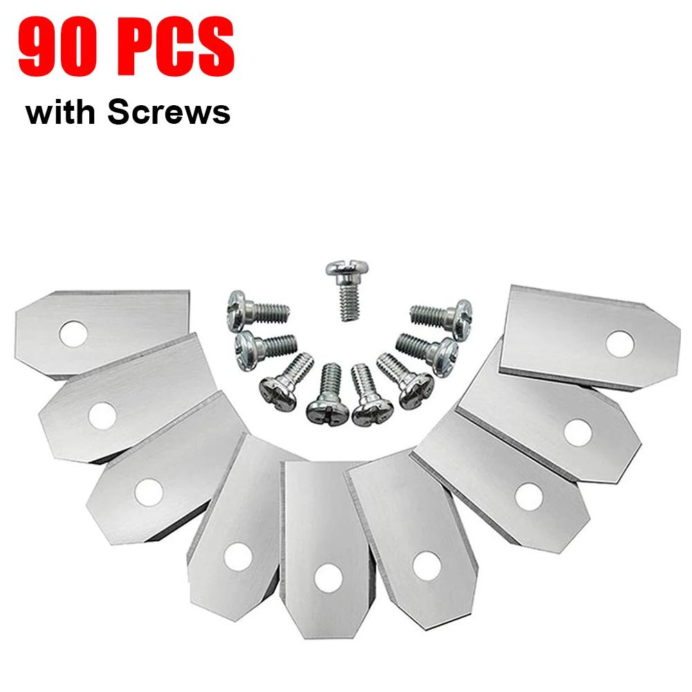 18-90 Stück Rasenmäher-Messer-Set Edelstahl-Rasenmähermesser-Set 0,7 MM Scharf für Husqvarna Automower/Gardena Rasenmäher