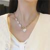1Pc Irregular Pearl Necklace Women's New Fashion Design Sense Neck Chain Collar Bone Chain