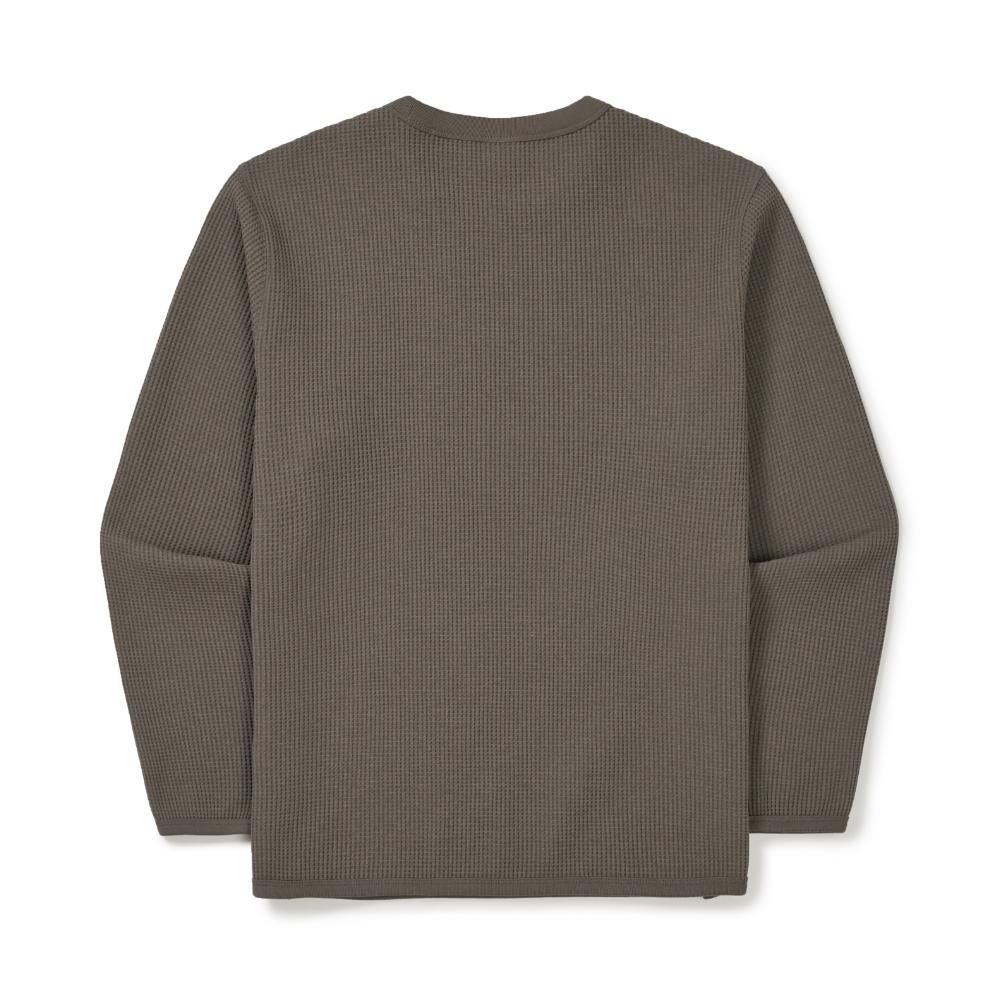 SNOWPEAK Delta Peak Waffle Sweatshirt Dark Khaki (S25FMTHT16)