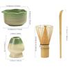 4PCS New Bamboo Ceramic Japanese Matcha Tea Set Food Grade Safe Matcha Whisk Reusable Matcha Stirring Brush