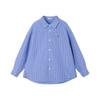 Mucmukn Kids' Blue Plaid Puppy Embroidered Versatile Layering Shirt