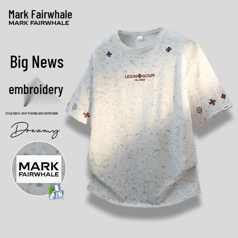MARK FAIRWHALE Men s 2026 Summer Ice Feel Cotton Short Sleeve T-Shirt M