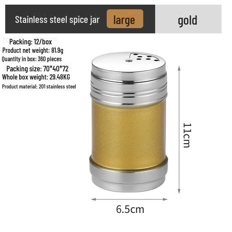 "Stainless Steel Seasoning Jar: Multi-purpose Spice Bottle for Home & BBQ"