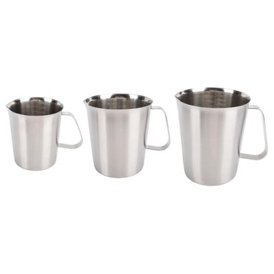 Measuring Cup with Markings Spout 304 Stainless Steel Easy To Clean Milk Frothing Pitcher for Coffee Kitchen