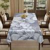Elegant Grey Floral Pattern Tablecloth - Suitable for Picnics, Camping, Weddings, Etc.zyc