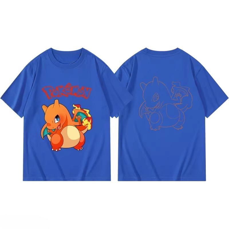 Potdemiel Summer New Pikachu Print Childrens Cotton TShirt Boys and Girls Comfortable and Breathable Childrens TShirt