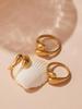 Qiong Yao Irregular Open Ring Set: European & American Heavy Fashion Stainless Steel Rings