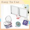 4PCS Diamond Painting Compact Mirror Women Girls, DIY Mandala Diamond Art Folding Travel Makeup Mirrors, Double-Sided Magnifying Cosmetic Mirror